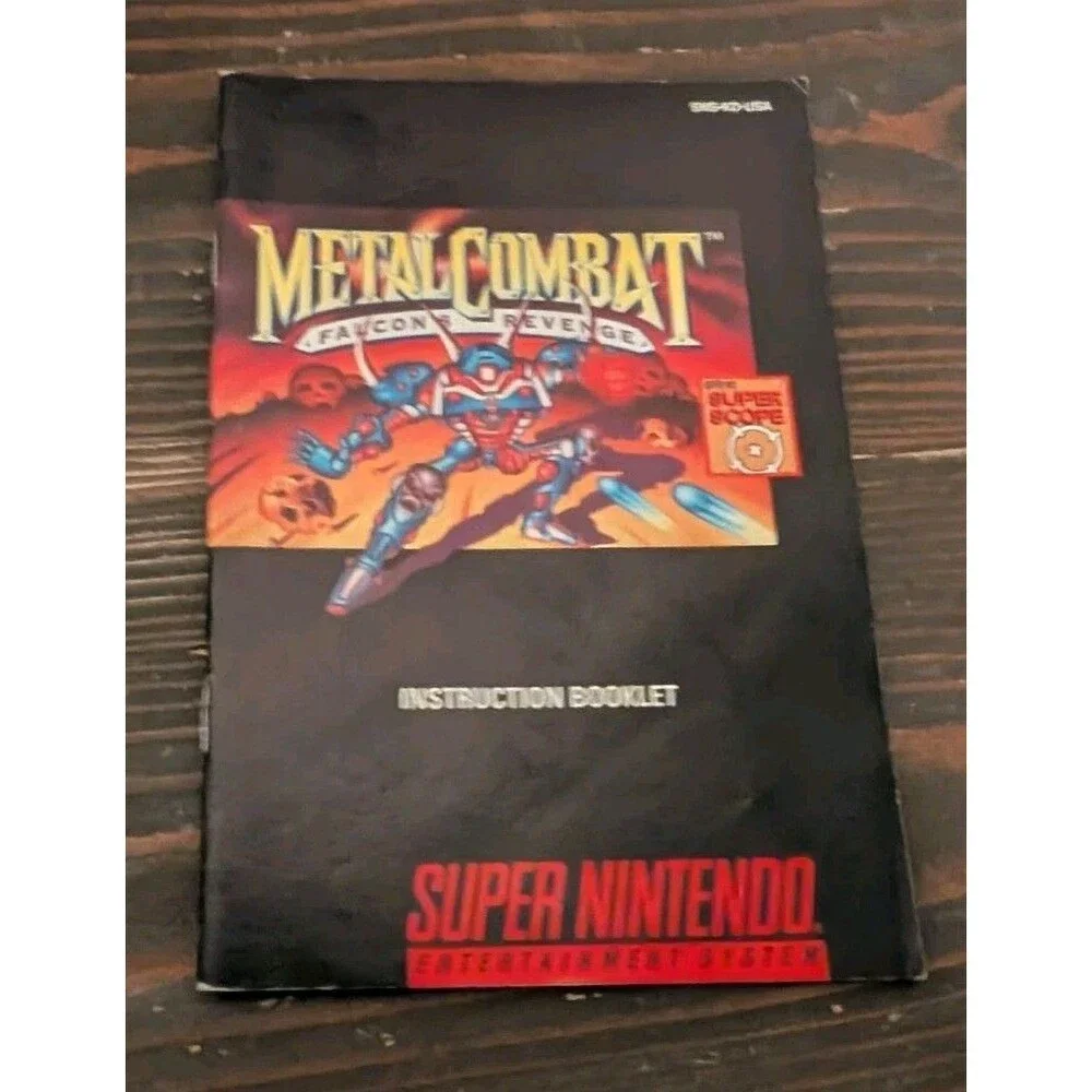 Metal Combat: Falcon's Revenge Super Nintendo SNES Cartridge & Manual Only